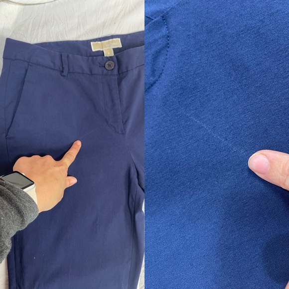 Michael By Michael Kors dark blue stretch mid rise ankle pant’s trousers size 8 - Picture 8 of 16